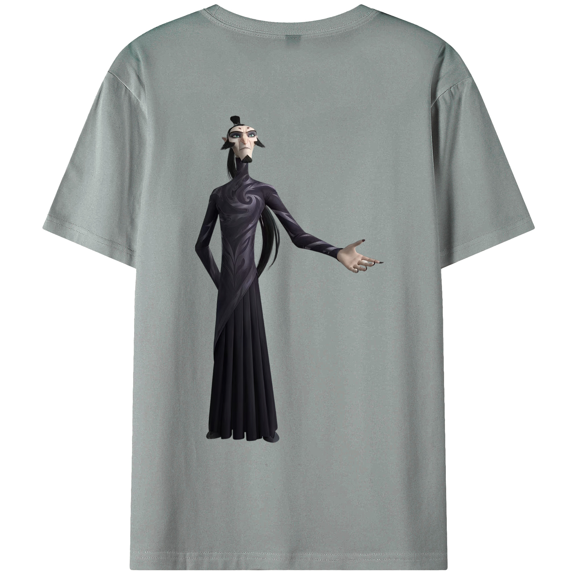（画像用） Ne Zha 2 ナタ 魔童の大暴れ 綿100％ メンズ半袖Tシャツ（バックプリント） 通気性